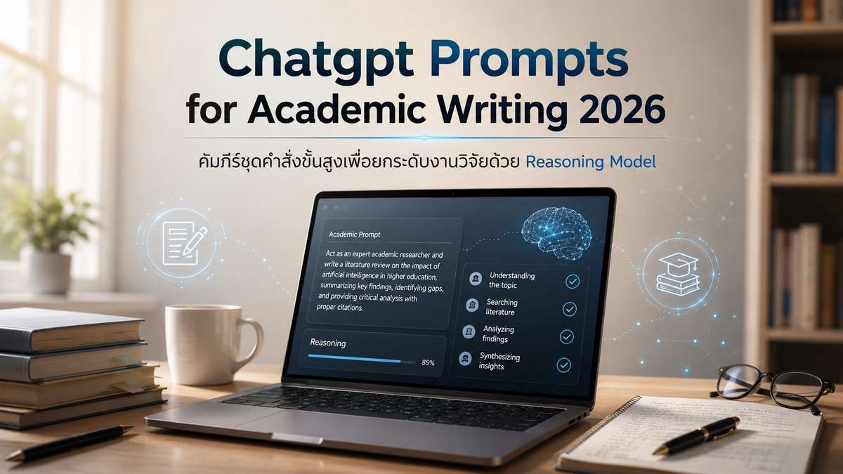 Chatgpt Prompts for Academic Writing 2026 : คัมภีร์ชุดคำสั่งขั้นสูงเพื่อยกระดับงานวิจัยด้วย Reasoning Model