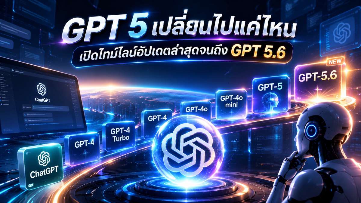 GPT 5 เปลี่ยนไปแค่ไหน เปิดไทม์ไลน์อัปเดตล่าสุดจนถึง GPT 5.6